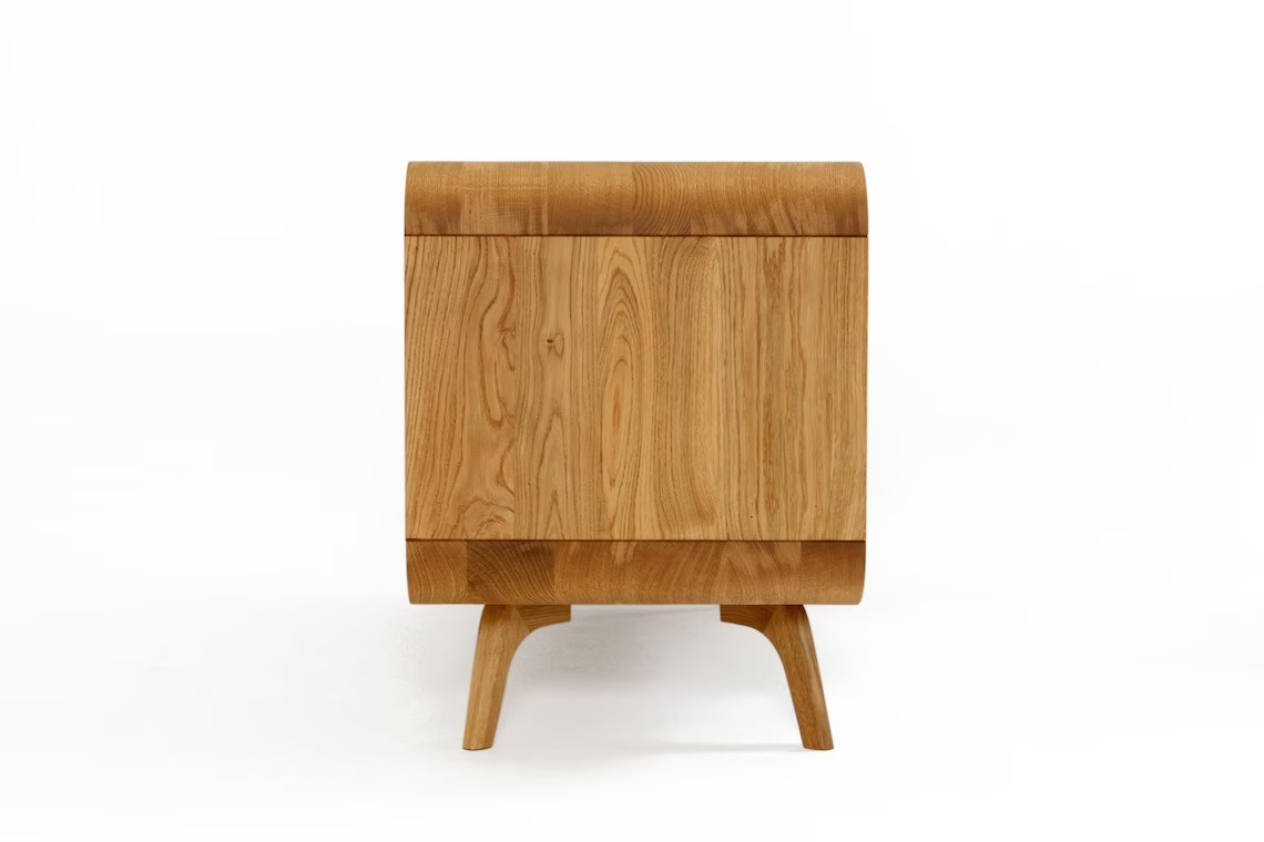 Alef Form - niska komoda z litego drewna dębowego 180 cm - obrazek 9