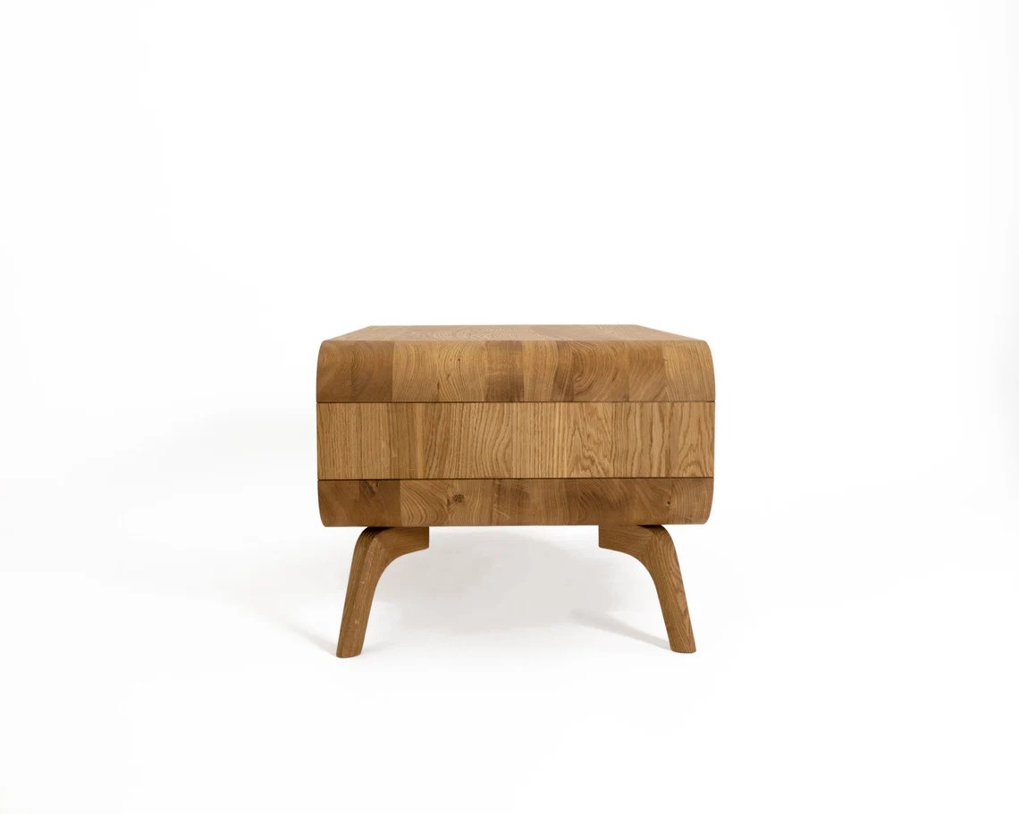 Bet Form - stolik kawowy z naturalnego drewna dębowego - 90cm - obrazek 7