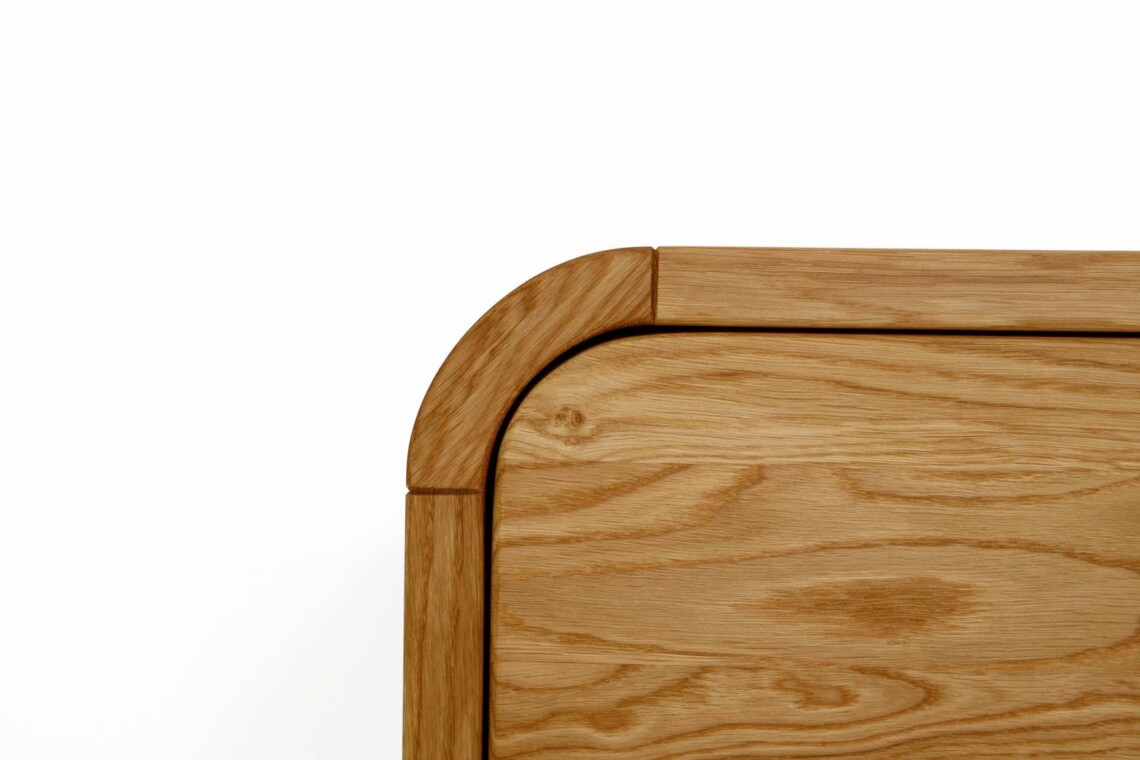 Alef Form - niska komoda z litego drewna dębowego 180 cm - obrazek 10