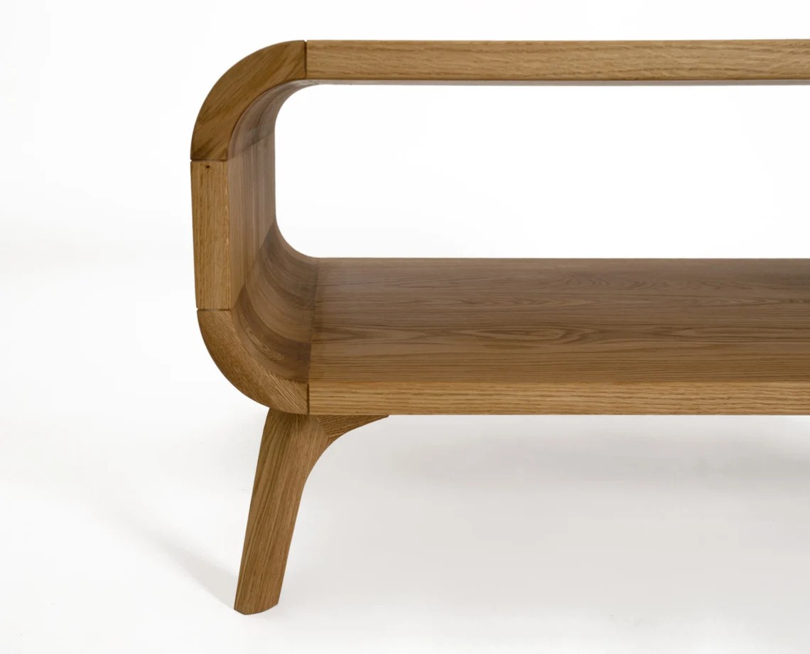 Bet Form - stolik kawowy z naturalnego drewna dębowego - 90cm - obrazek 4