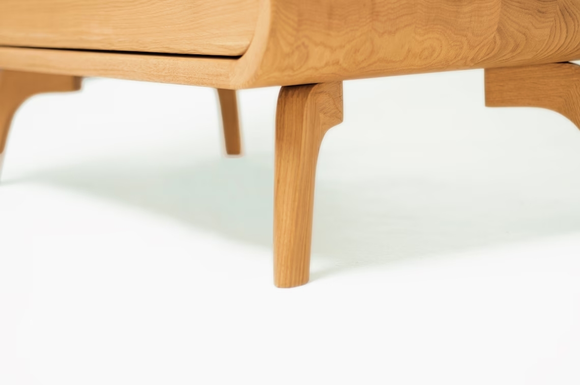 Aura Form - Komoda z litego drewna dębowego z czterema szufladami 90cm - obrazek 7