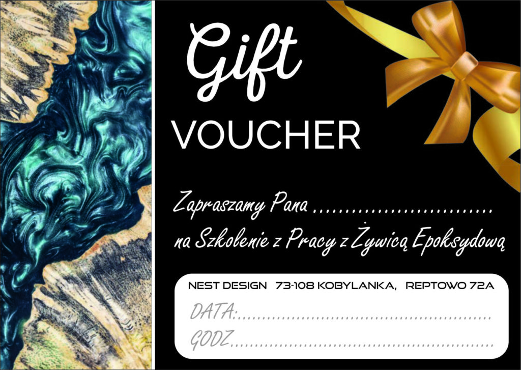 Voucher na szkolenie pracy z żywicą epoksydową
